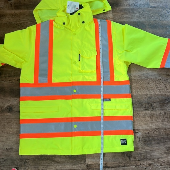NWT Tough Duck Hi Vis Rain Coat - Picture 10 of 10